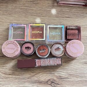 Glitter shimmer eyeshadows bundle set